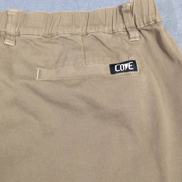 Cove USA Pants Men's 38 Olive Brown Chino Pants Stretch Elastic Waist Casual - Picture 4 of 11